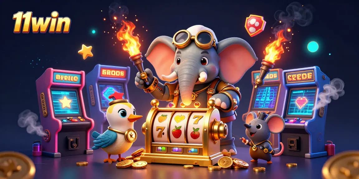 Play dynamic casino games with 11win's colorful 3D steampunk characters and slot machine excitement.