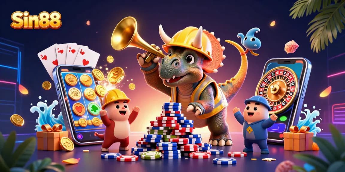 Sin88 brings excitement to players with festive casino characters and vibrant game elements.