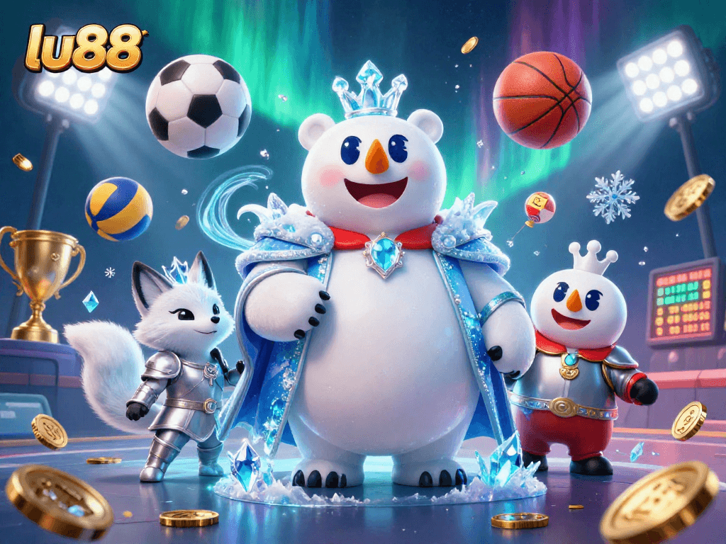 Catch the excitement of lu88 with a thrilling 3D illustration of the ice king and sports betting!