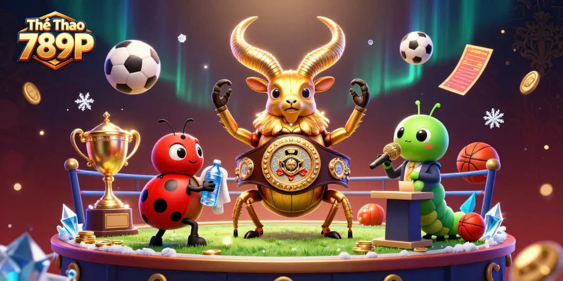 Engage in sports betting excitement with Thể Thao 789P featuring dynamic characters and vibrant game elements.