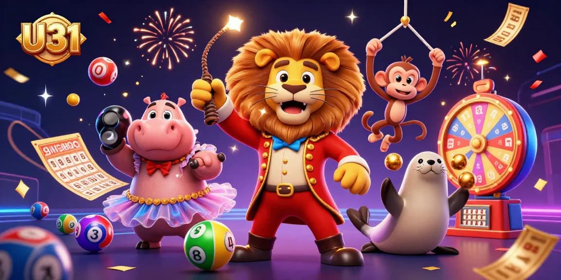 Experience thrilling gameplay at U31 with vibrant casino characters and dynamic prize elements.