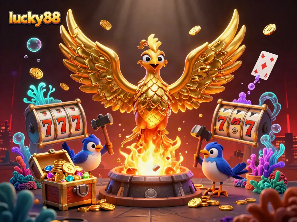 Spin to win big with lucky88 as the golden phoenix emerges with jackpots and excitement.
