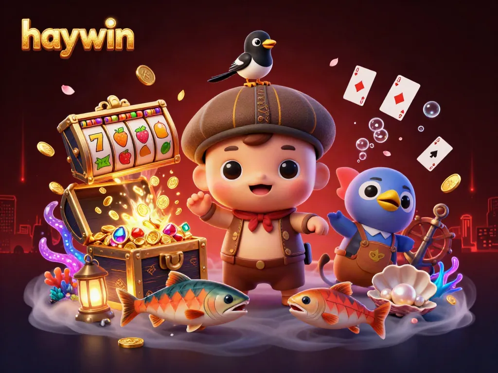 Join the adventure at haywin with colorful slot machines and playful Nessie surrounded by riches.