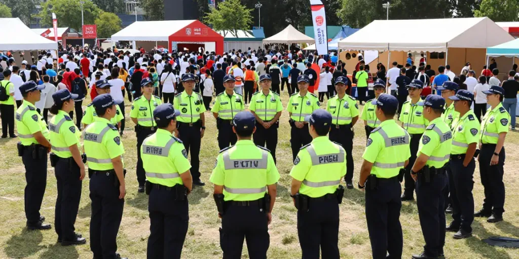 Event Security professionals ensuring safety at a community festival.