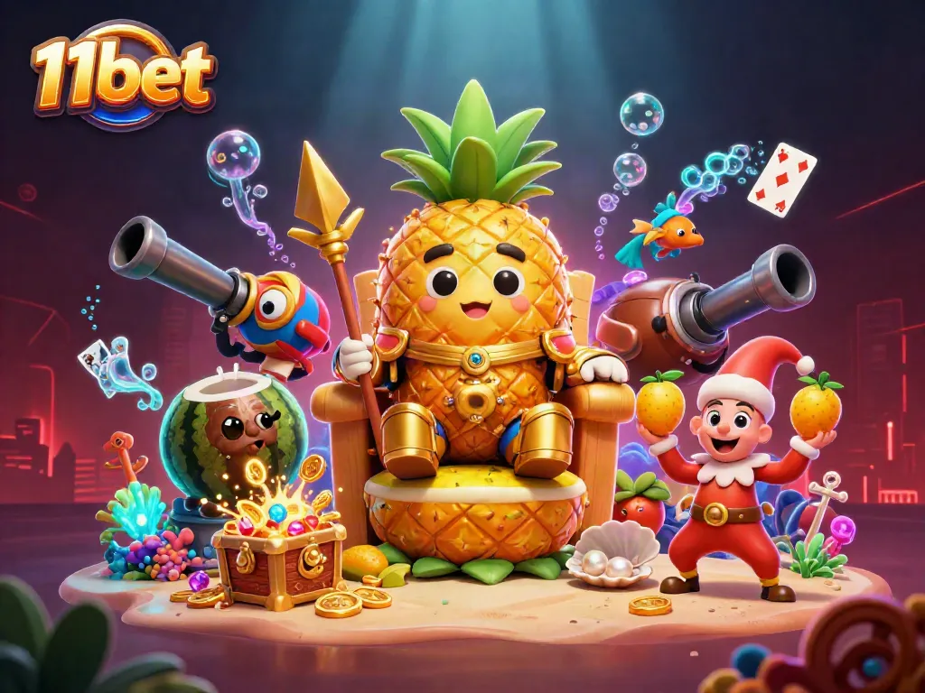 Experience thrilling gameplay at 11bet with vibrant casino characters and underwater treasures.