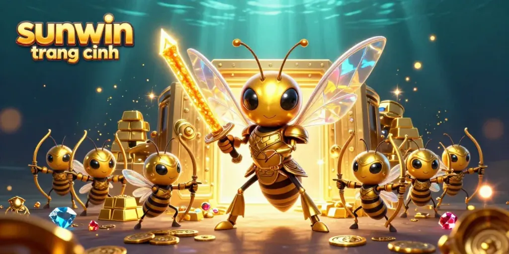 Experience vibrant gameplay at sunwin trang chính with a spectacular golden hornet and dazzling treasures.